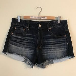 AE Size 10 High-waisted Denim Festival Midi Short